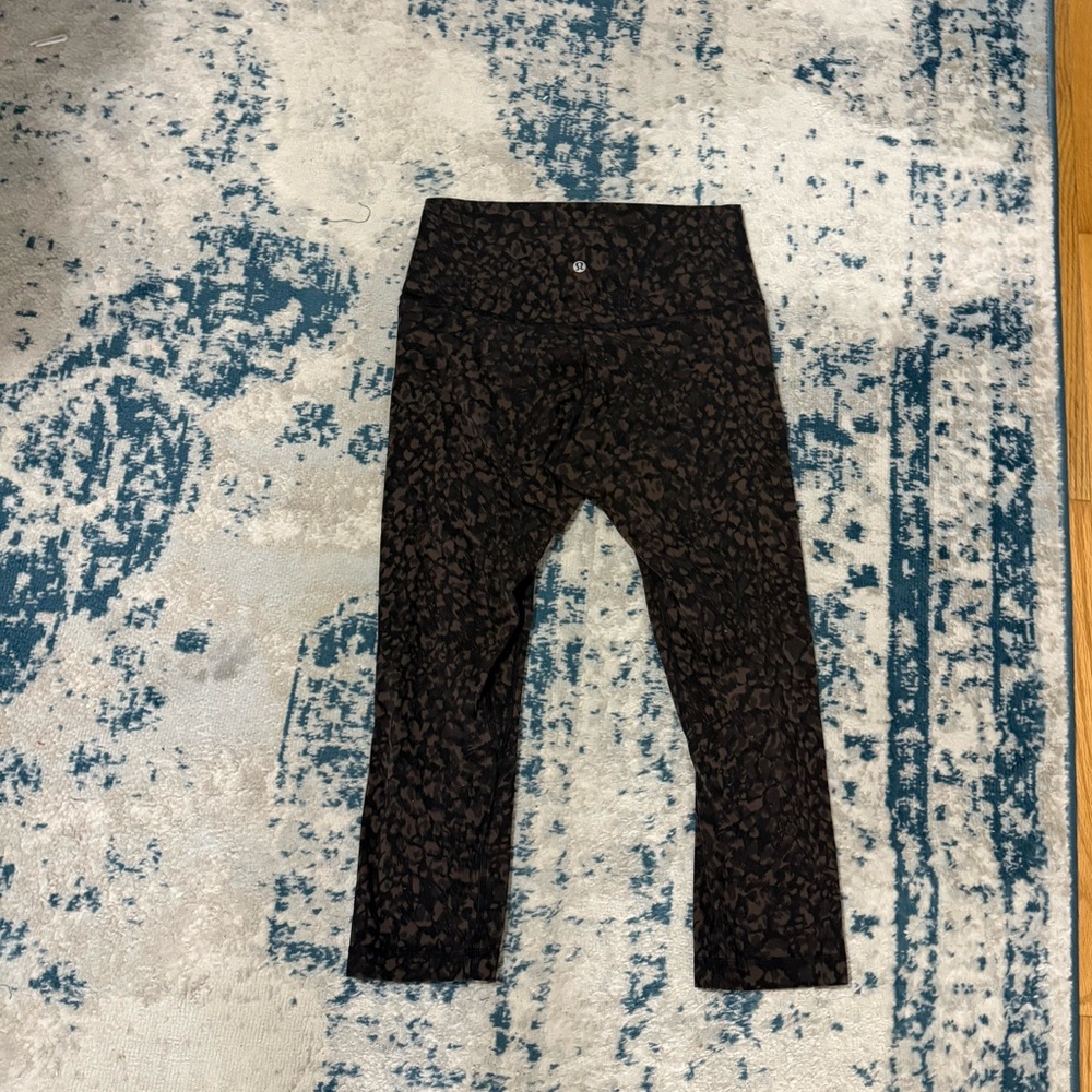 Lululemon align black with brown leopard leggings
